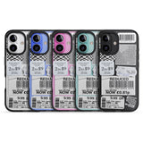 iPhone 16 Pro Max White Sticker Mix Black Impact Phone Case