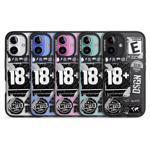 iPhone 16 Pro Max Black Sticker Mix Black Impact Phone Case