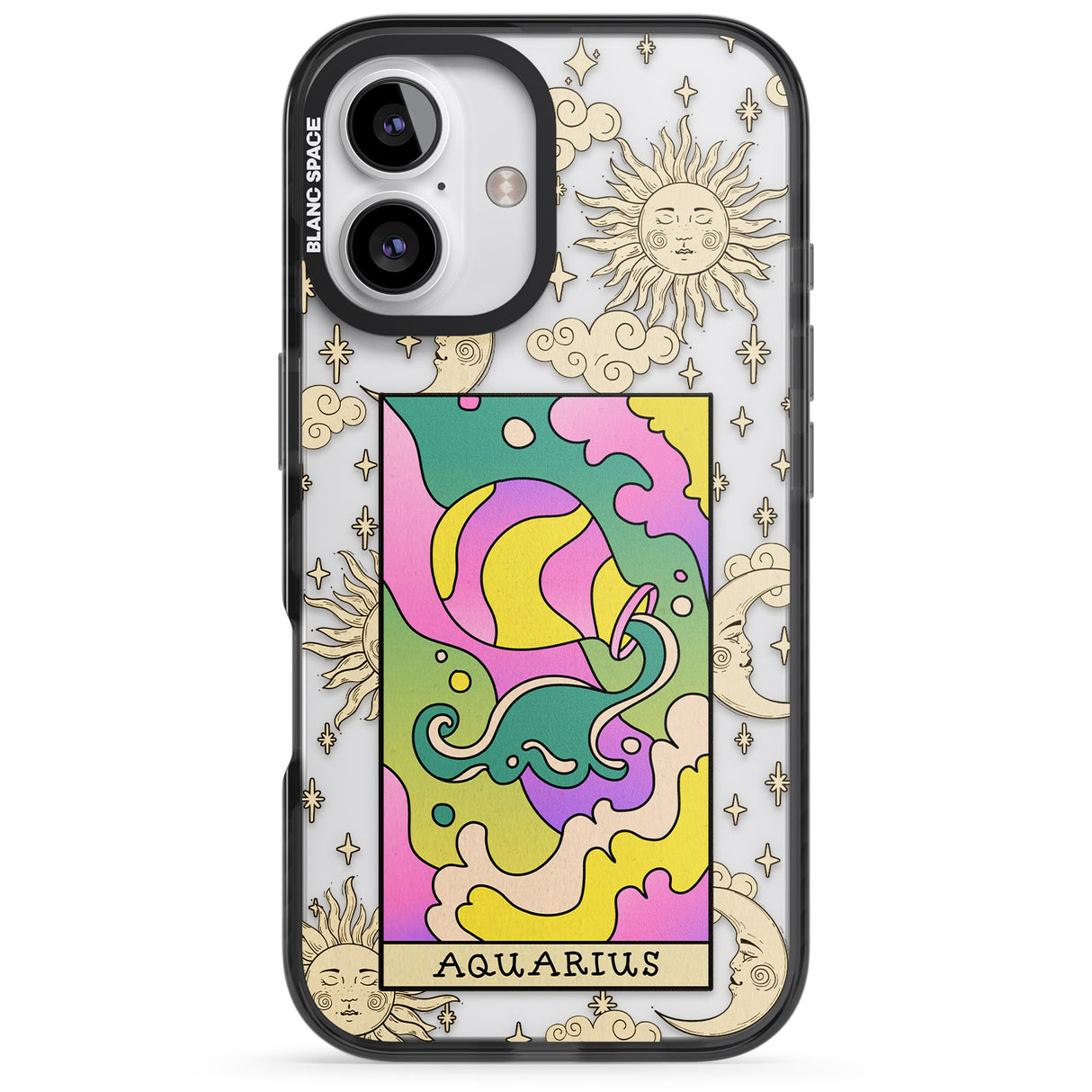 iPhone 16 Pro Max Celestial Zodiac - Aquarius Clear Impact Phone Case + Magsafe