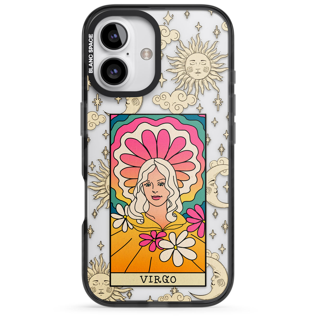 iPhone 16 Pro Max Celestial Zodiac - Virgo Black Impact Phone Case + Magsafe