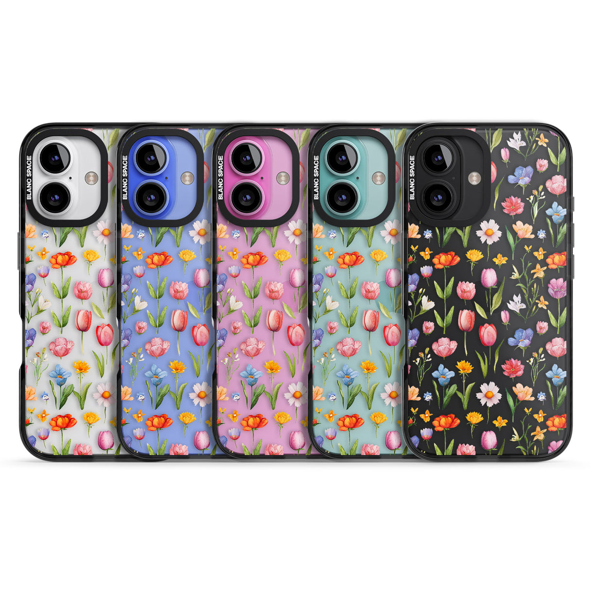 iPhone 16 Pro Max Small Flower Mix Black Impact Phone Case + Magsafe