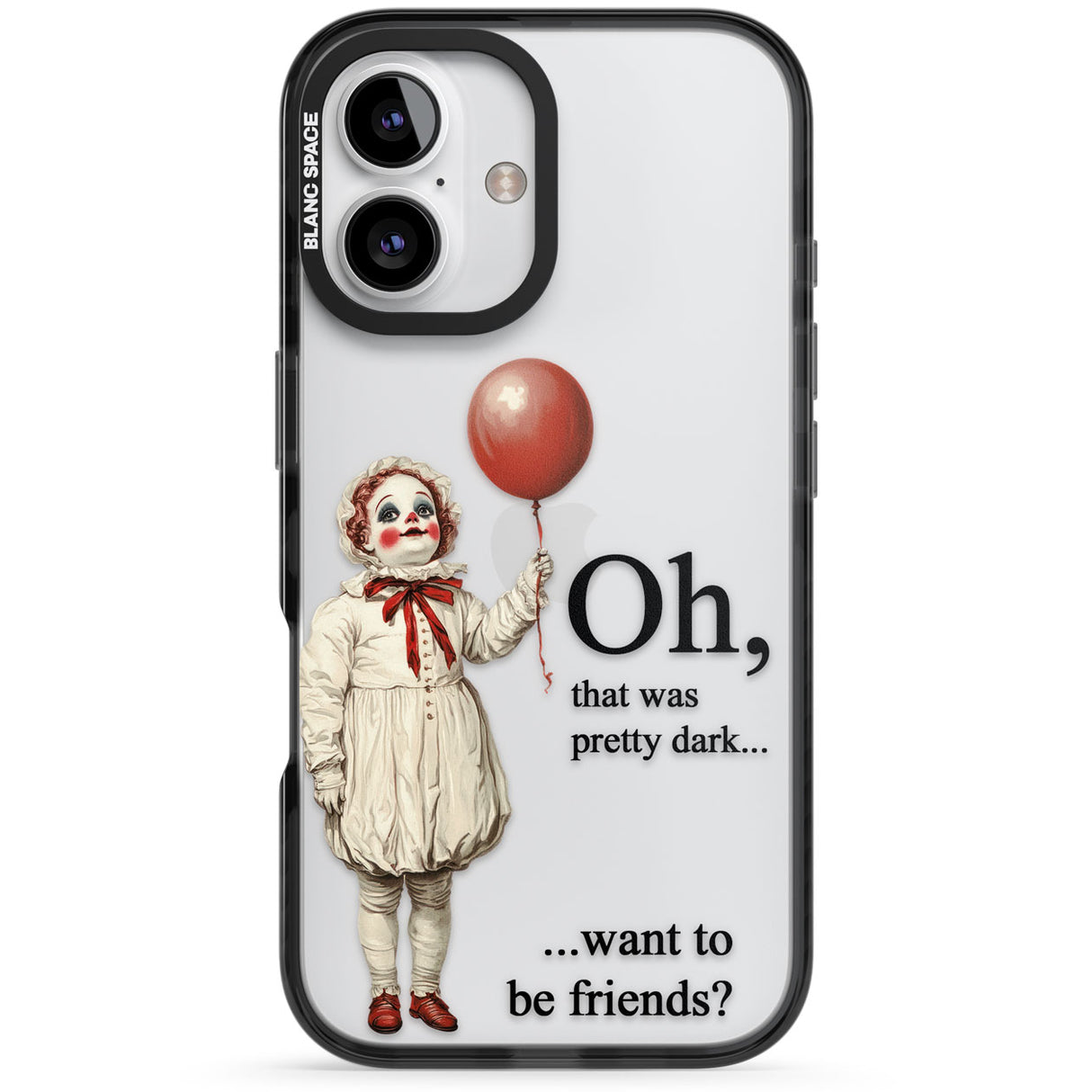 Want to be Friends? Black Impact Phone Case for iPhone 16, iPhone 16 Plus