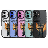 MEOW! Black Impact Phone Case for iPhone 16, iPhone 16 Plus