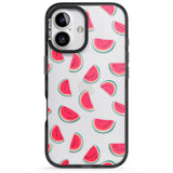 iPhone 16 Pro Max Watermelon Slices - Clear Black Impact Phone Case