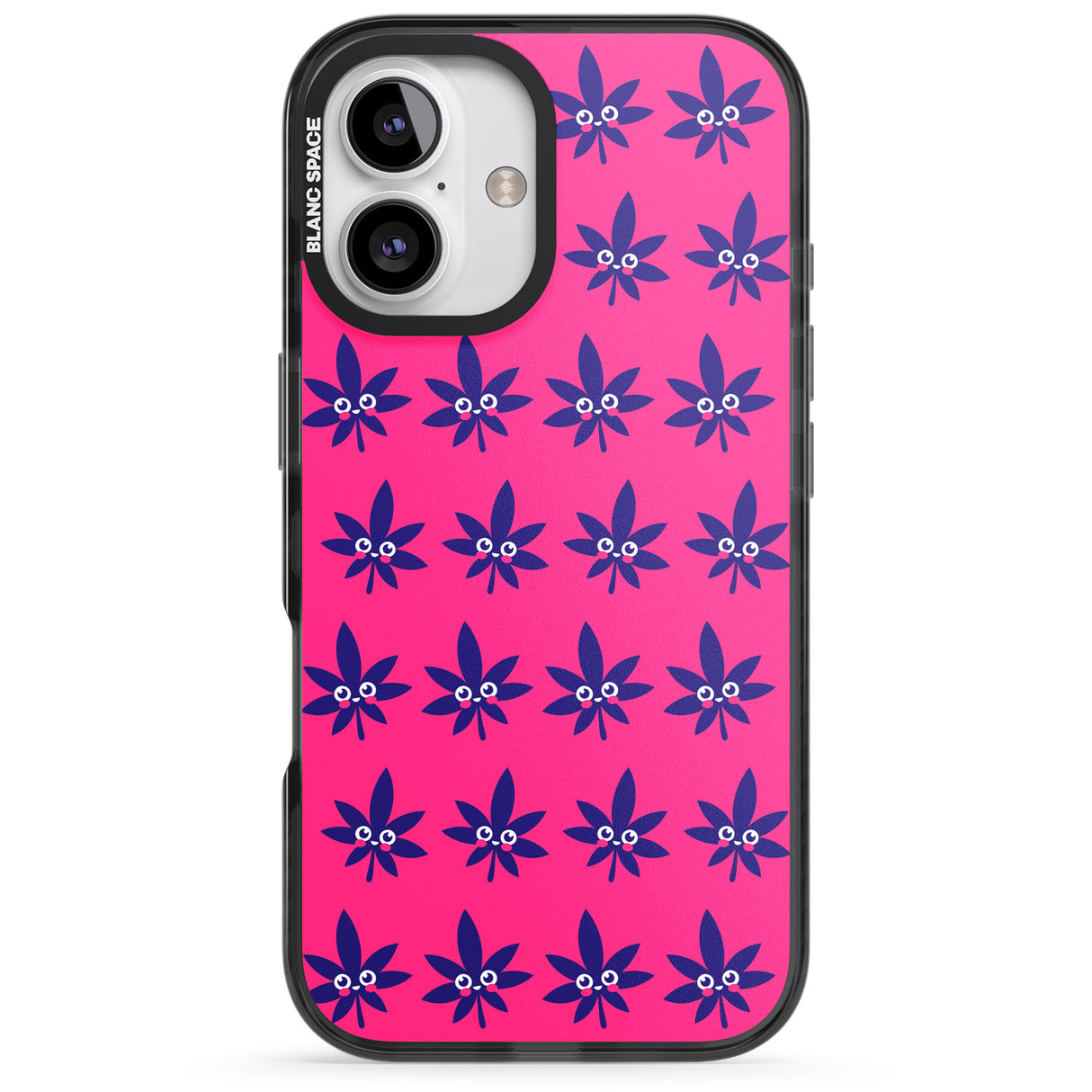 iPhone 16 Pro Max Pink Sativa Black Impact Phone Case