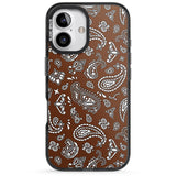 iPhone 16 Pro Max Brown Bandana Black Impact Phone Case