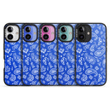 iPhone 16 Pro Max Blue Bandana Black Impact Phone Case