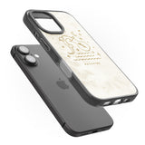 iPhone 16 Pro Max Aquarius Emblem - Solid Gold Marbled Design Black Impact Phone Case