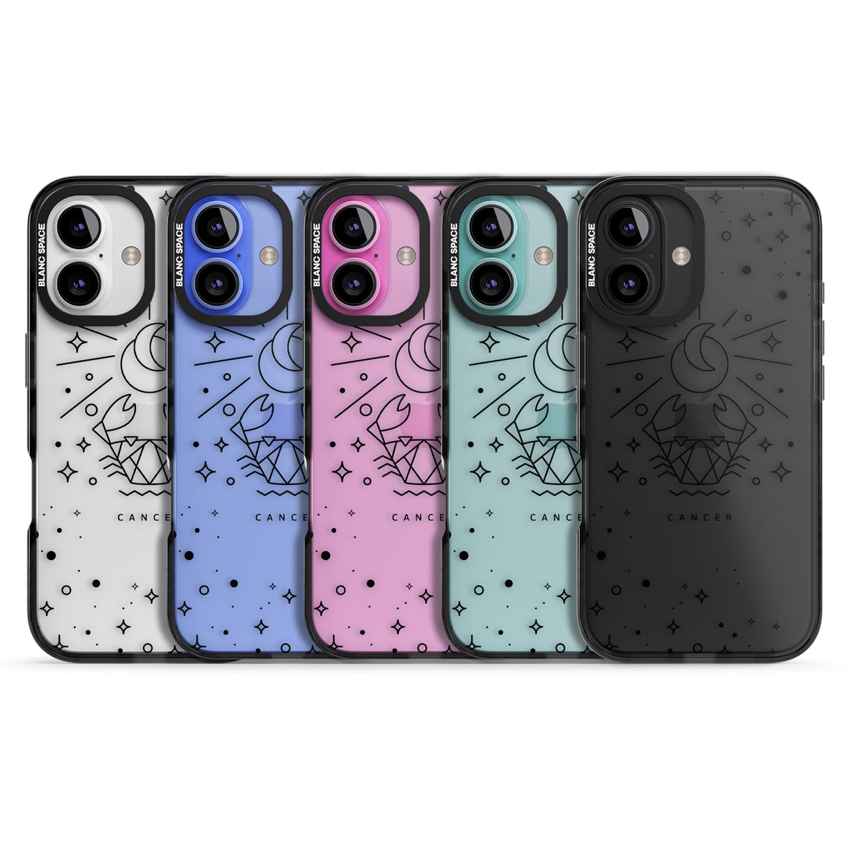 iPhone 16 Pro Max Cancer Emblem - Transparent Design Black Impact Phone Case