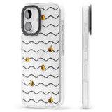 iPhone 16 Pro Max Sweet as Honey Patterns: Bees & Stripes (Clear) Black Impact Phone Case