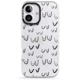 iPhone 16 Pro Max Free the boob (Black) Black Impact Phone Case