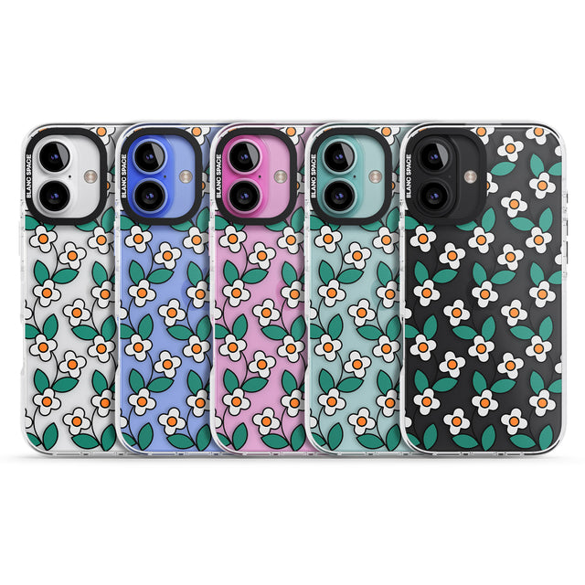 iPhone 16 Spring Daisies Clear Impact Phone Case