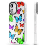 iPhone 16 Pro Max Vibrant Butterflies Black Impact Phone Case