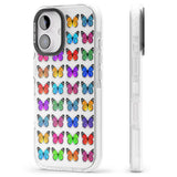 iPhone 16 Pro Max Colourful Butterfly Pattern Black Impact Phone Case