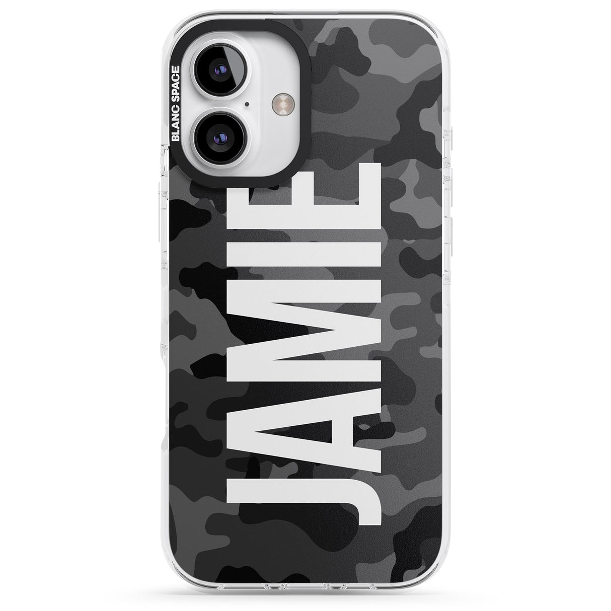 Personalised Vertical Name Black Camouflage