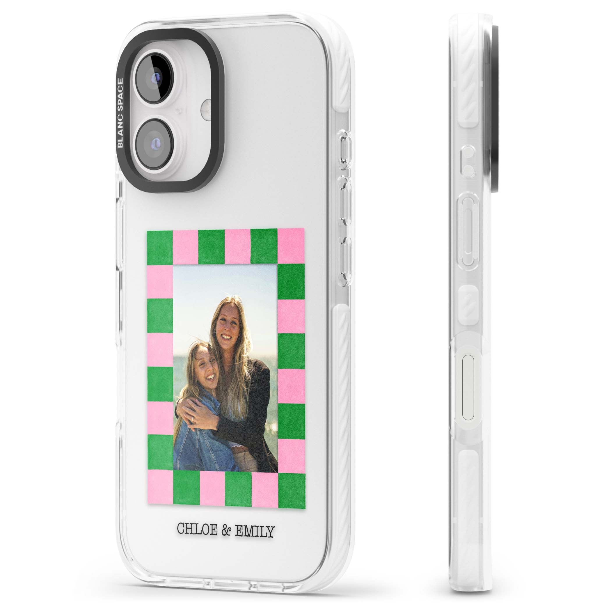 Riviera Check Photo cute iPhone case | Clear Impact case for iPhone 16, iPhone 16 Plus