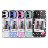 iPhone 16 Pro Max Personalised Instant Film & Hearts Photo Black Impact Phone Case