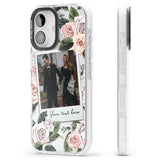 iPhone 16 Pro Max Personalised Floral Instant Film Photo Black Impact Phone Case