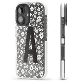 iPhone 16 Pro Max Personalised Floral Pattern Personalised Black Impact Phone Case