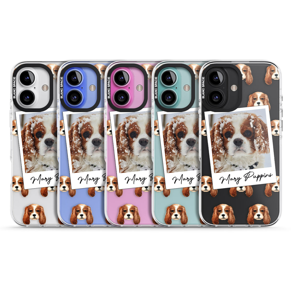 iPhone 16 Pro Max Personalised Cavalier King Charles - Dog Photo Black Impact Phone Case