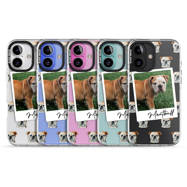 iPhone 16 Pro Max Personalised English Bulldog - Dog Photo Black Impact Phone Case