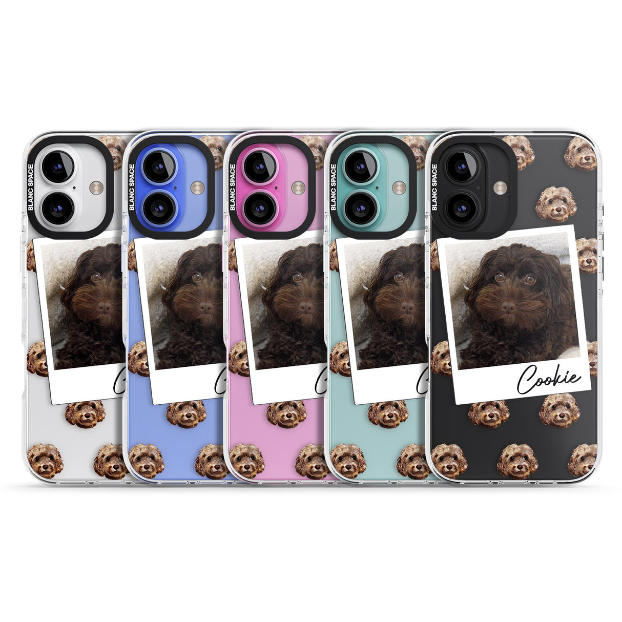 iPhone 16 Pro Max Personalised Cockapoo, Brown - Dog Photo Black Impact Phone Case