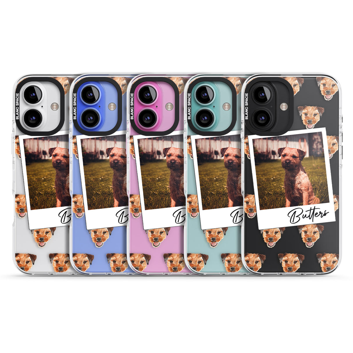 iPhone 16 Pro Max Personalised Border Terrier - Dog Photo Black Impact Phone Case