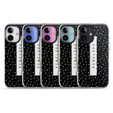 iPhone 16 Pro Max Personalised Black Dots Black Impact Phone Case