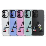 Personalised Floral Initial Impact Phone Case for iPhone 16, iPhone 16 Plus