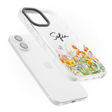 Personalised Summer Wildflowers Impact Phone Case for iPhone 16, iPhone 16 Plus