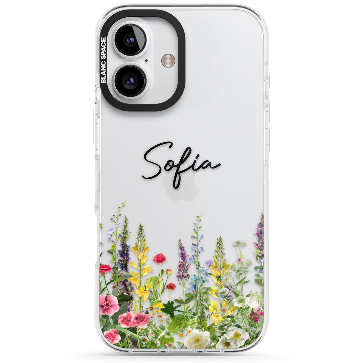 Personalised Garden Wildfowers Impact Phone Case for iPhone 16, iPhone 16 Plus