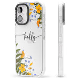 iPhone 16 Pro Max Personalised Ferns & Wildflowers Black Impact Phone Case