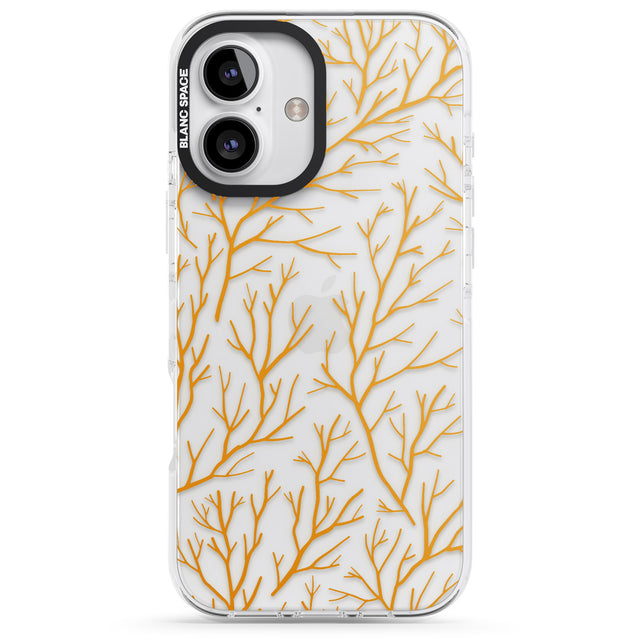 iPhone 16 Pro Max Personalised Bramble Branches Pattern Black Impact Phone Case