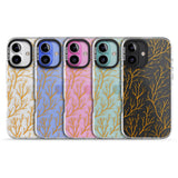 iPhone 16 Pro Max Personalised Bramble Branches Pattern Black Impact Phone Case