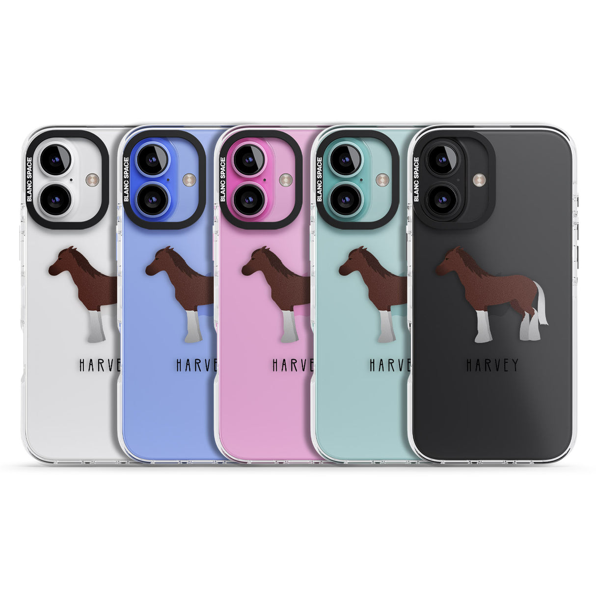 iPhone 16 Pro Max Personalised Brown Horse Black Impact Phone Case