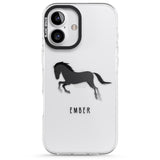 iPhone 16 Pro Max Personalised Black Horse Black Impact Phone Case