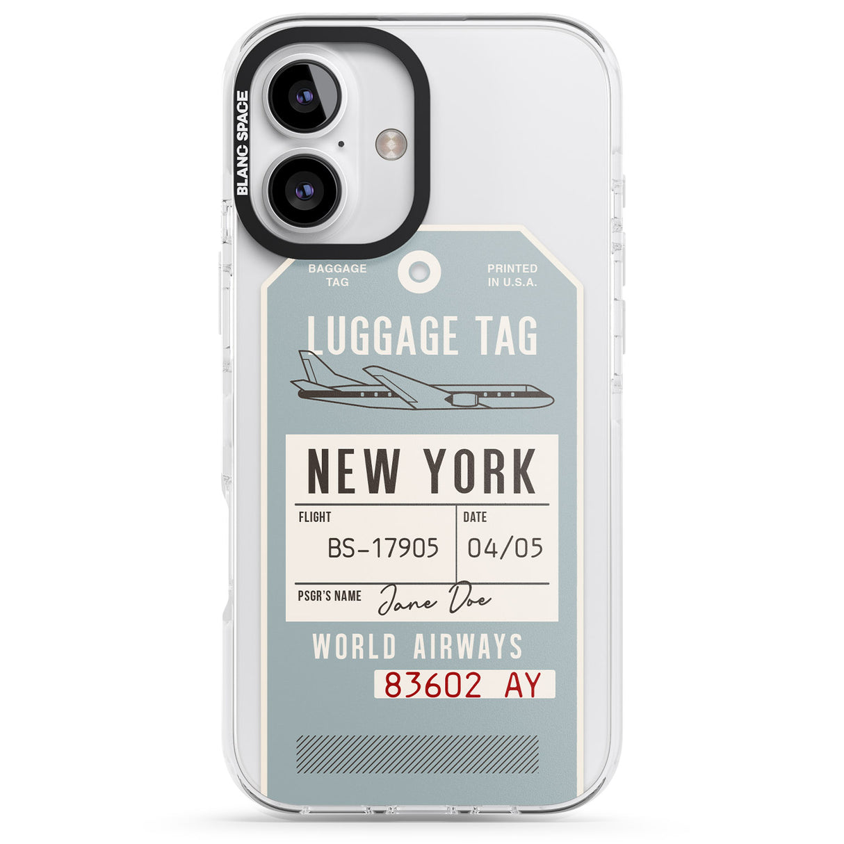 Personalised Vintage USA Luggage Tag