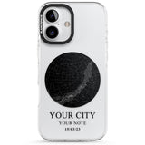 Personalised Star Map Impact Phone Case for iPhone 16, iPhone 16 Plus