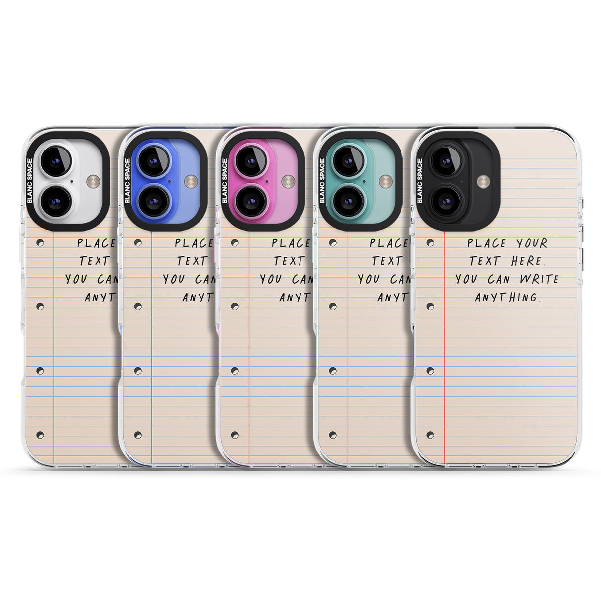 iPhone 16 Pro Max Personalised School Paper Black Impact Phone Case