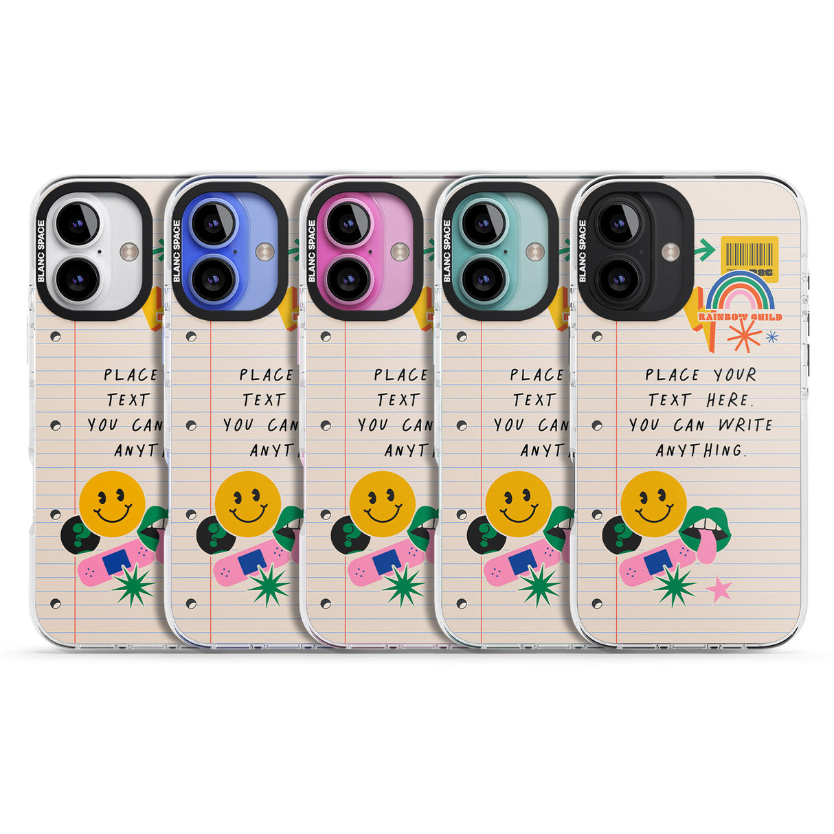 iPhone 16 Pro Max Personalised Nostalgia Sticker Mix #1 Black Impact Phone Case