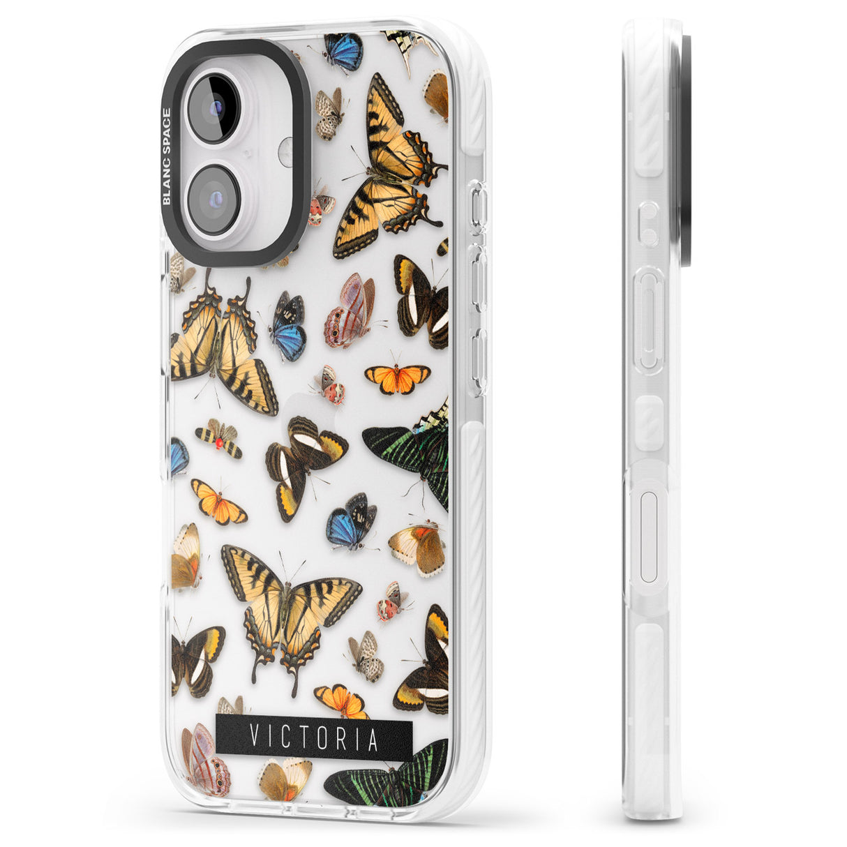 iPhone 16 Pro Max Personalised Photorealistic Butterfly Black Impact Phone Case