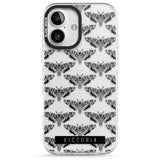 iPhone 16 Pro Max Personalised Hawk Moth Pattern Black Impact Phone Case