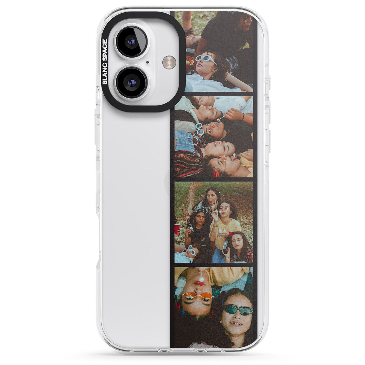 iPhone 16 Pro Max Personalised Photo Strip Black Impact Phone Case