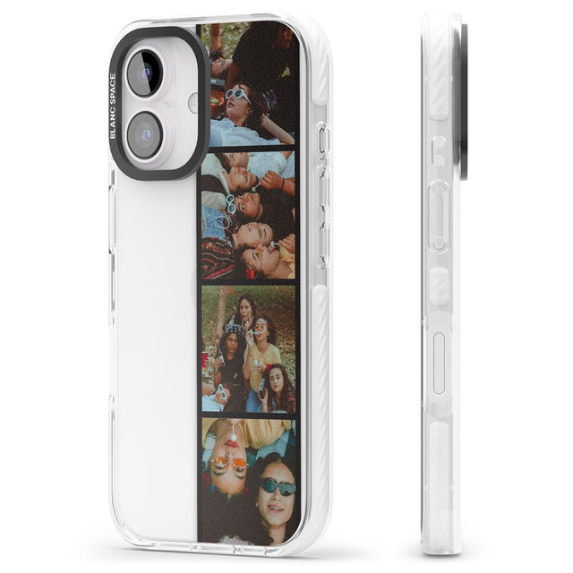 iPhone 16 Pro Max Personalised Photo Strip Black Impact Phone Case