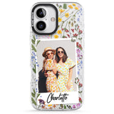 iPhone 16 Pro Max Personalised Wildflower Instant Photo Black Impact Phone Case