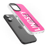 iPhone 16 Pro Max Personalised Bold Name: Pink Black Impact Phone Case