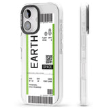 iPhone 16 Pro Max Personalised Earth Space Travel Ticket Black Impact Phone Case