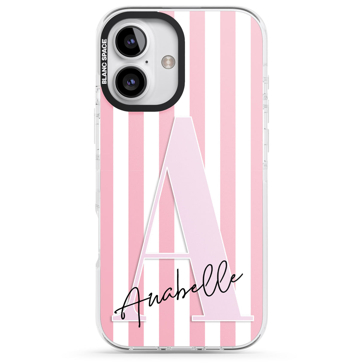 Personalised Pink Stripes & Large Monogram