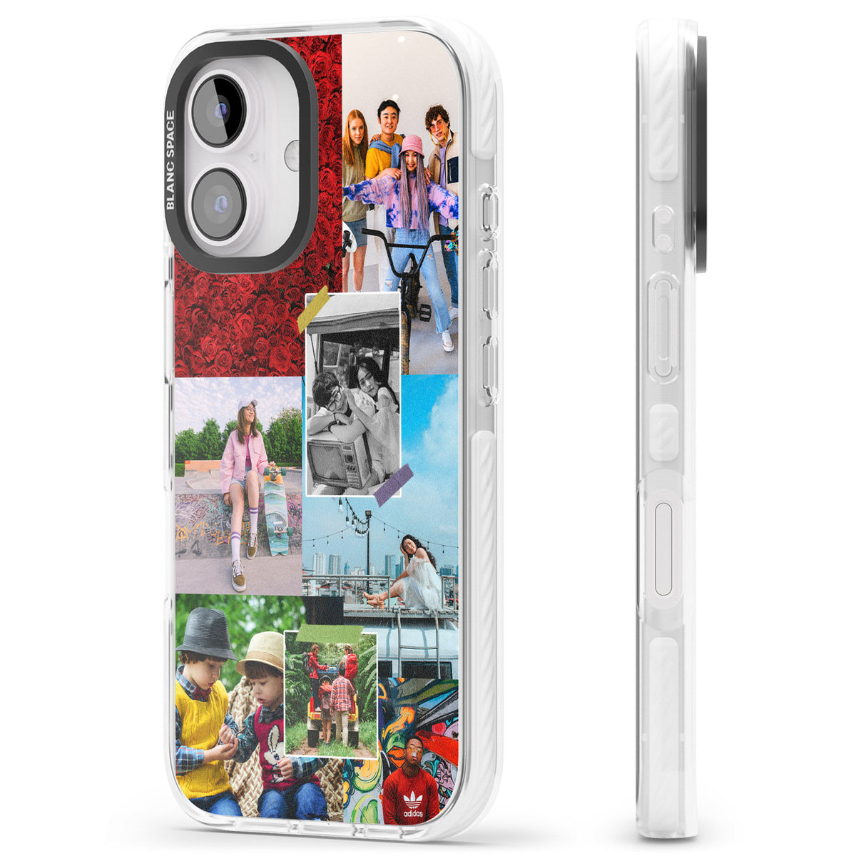 iPhone 16 Pro Max Personalised Photo Collage Black Impact Phone Case