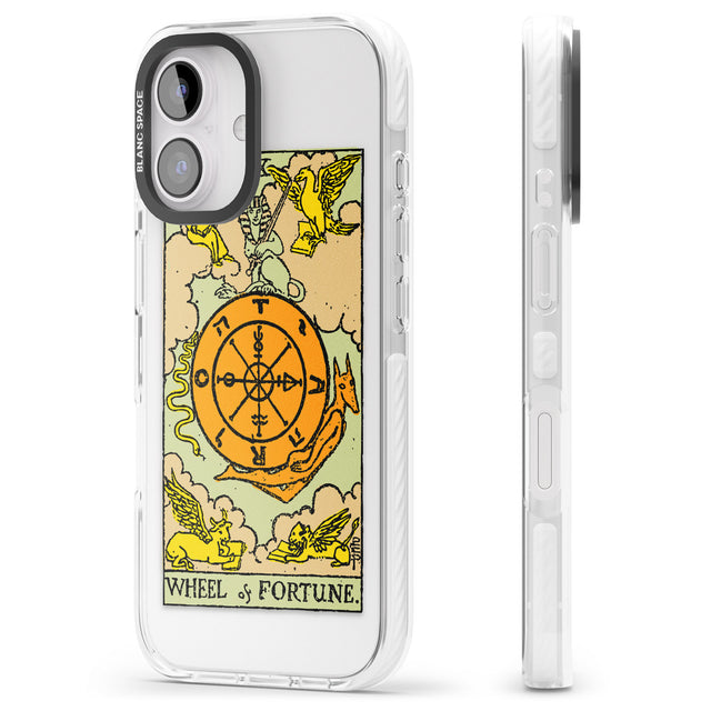 iPhone 16 Pro Max Personalised Wheel of Fortune Tarot Card - Colour Black Impact Phone Case